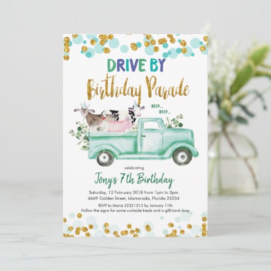 Boerderij Drive beroemd gemaakt door Boy Birthday  Kaart (Staand voorkant)