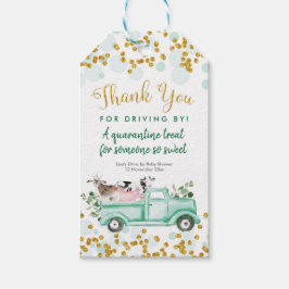 Boerderij Drive door Baby shower dank u label Cadeaulabel