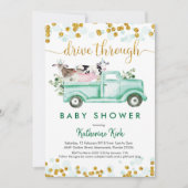 Boerderij drive through Baby shower Kaart (Voorkant)