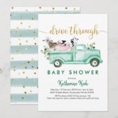 Boerderij drive through Baby shower Kaart (Voorkant / Achterkant)