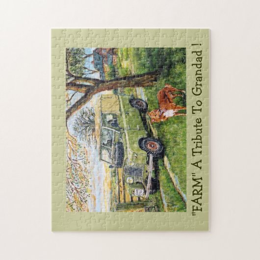 "BOERDERIJ" een eer aan grootvader! Jigzaag Puzzle Legpuzzel (Verticaal)