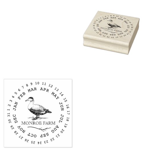  boerderij eend ei karton stempel (Gestempeld)