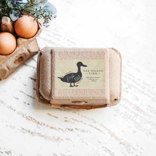  Boerderij eendenei kartonnen adres Sticker