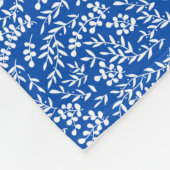 Boerderij eenvoudige bloemmotief op blauw fleece deken (Hoek)