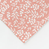 Boerderij eenvoudige bloemmotief op roze fleece deken (Hoek)