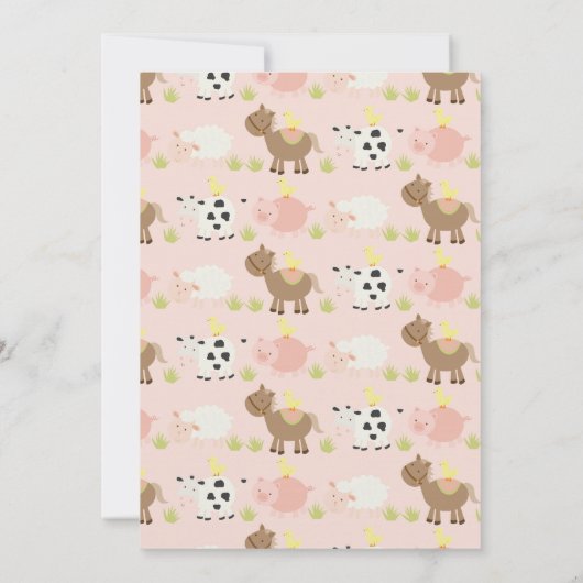 Boerderij eerste verjaardag kaart (Achterkant)