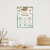 Boerderij eerste verjaardag poster (Keuken)