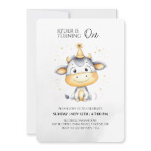 Boerderij eerste verjaardag uitnodiging