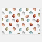 Boerderij Eggs Wrapping Paper Flat Sheet Set van 3 (Voorkant 2)