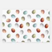 Boerderij Eggs Wrapping Paper Flat Sheet Set van 3 (Voorkant)