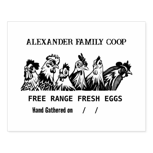 Boerderij  Ei Karton Stamp Rubberstempel (Afrduk)