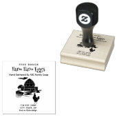 Boerderij  Ei Karton Stamp Rubberstempel (Gestempeld)