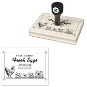 Boerderij Ei Karton Stamp Rubberstempel (Gestempeld)
