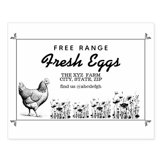 Boerderij  Ei Karton Stamp Rubberstempel (Afrduk)