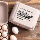 Boerderij  Ei Karton Stamp Rubberstempel