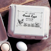 Boerderij  Ei Karton Stamp Rubberstempel