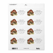 Boerderij Eierdoos van Rustic Red Barn Farm Etiket (Full Sheet)
