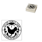 Boerderij Eieren Familie Boerderij Rustieke Ronde  Rubberstempel (Gestempeld)