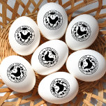 Boerderij Eieren Familie Boerderij Rustieke Ronde  Rubberstempel<br><div class="desc">Organic Eggs Family Boerderij  Rustic Chicken voor uw boerderijproductie,  met de hand door mij getekend. Ronde vorm. Origineel kunstwerk van Savanam</div>
