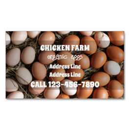 Boerderij eieren magnetisch visitekaartje