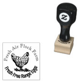 Boerderij eieren met vrije uitloop rubberstempel (Gestempeld)