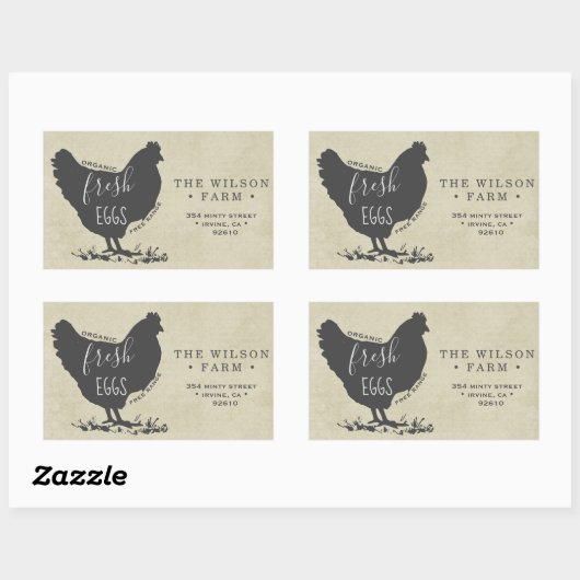  Boerderij Eierkarton Adres Sticker (Vel)