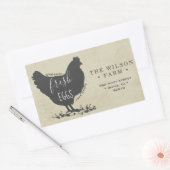  Boerderij Eierkarton Adres Sticker (Envelop)