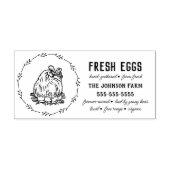 Boerderij Eierkarton Rubber Stempel (Afrduk)