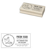 Boerderij Eierkarton Rubber Stempel (Gestempeld)