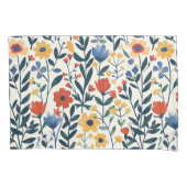 Boerderij Elegantie grillige Bloemen Patchwork Sha Kussensloop (Voorkant-Links)