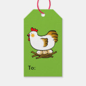 boerderij- en kippen cadeaulabel (Voorkant)
