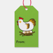 boerderij- en kippen cadeaulabel (Achterkant)
