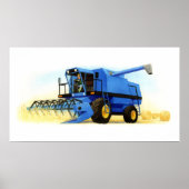 Boerderij en landbouw van kind - Combine Harvester Poster (Voorkant)