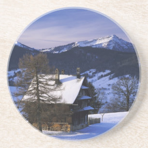 Boerderij- en montagehuis Rigi en Pilatus; Zandsteen Onderzetter