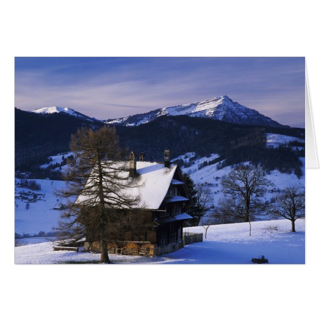 Boerderij en Mount Rigi en Pilatus, (Voorkant Horizontaal)