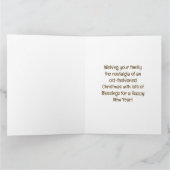  Boerderij en Schattigee alpaca kerst Kaart (Binnen)