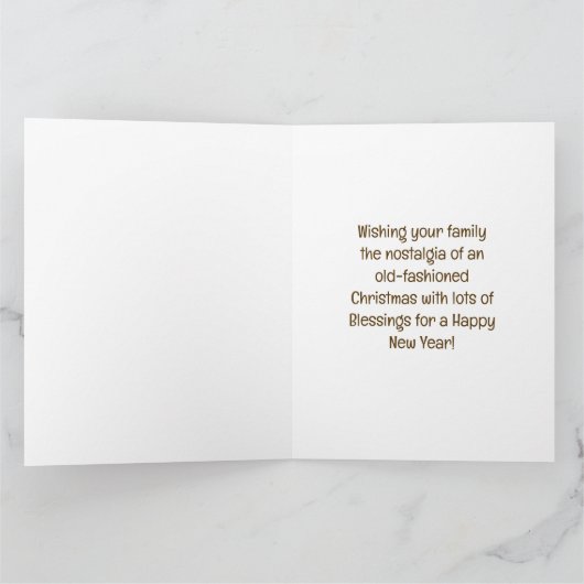 Boerderij en Schattigee alpaca kerst Kaart (Binnen)