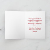  Boerderij en Schattigee Highland Koe Kerst Kaart (Binnen)