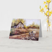 Boerderij en schuur Rustiek Boerderij Country Kaar Kaart (Gele Bloem)
