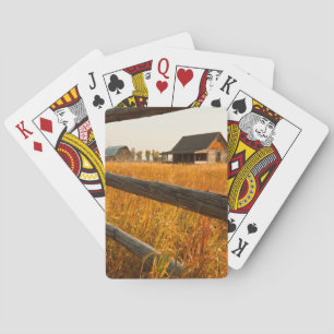 Boerderij en spoorhek in Grand Teton Speelkaarten