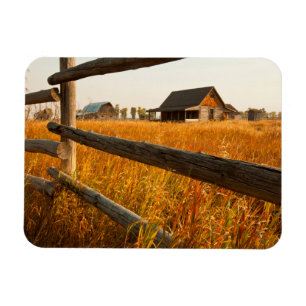 Boerderij en spoorweghek in Grand Teton Magneet