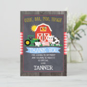 Boerderij en trekker Birthday - Bedankt voor je cr Kaart (Staand voorkant)