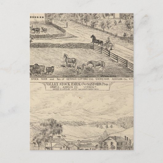 Boerderij en verblijf in Shoreham Briefkaart (Voorkant)