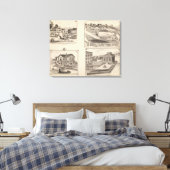 boerderij en waterbouw in Hydeville Canvas Afdruk (Insitu (Slaapkamer))
