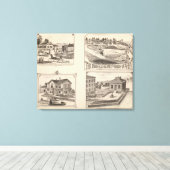 boerderij en waterbouw in Hydeville Canvas Afdruk (Insitu (Houten vloer))
