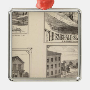 boerderij en waterbouw in Hydeville Metalen Ornament