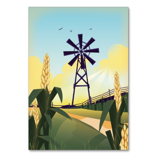 Boerderij en windmolen kaart (Voorkant)