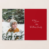 Boerderij en windmolen Vrolijk kerstfeest met foto Folie Kaarten (Binnen)