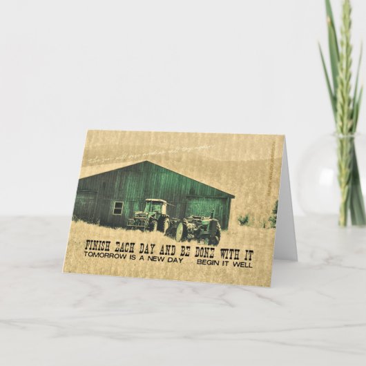 BOERDERIJ EQUIPMENT WENSKAART BEDANKKAART (Voorkant)