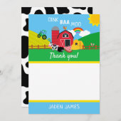 Boerderij erf Dier Verjaardag Bedankt (Voorkant / Achterkant)